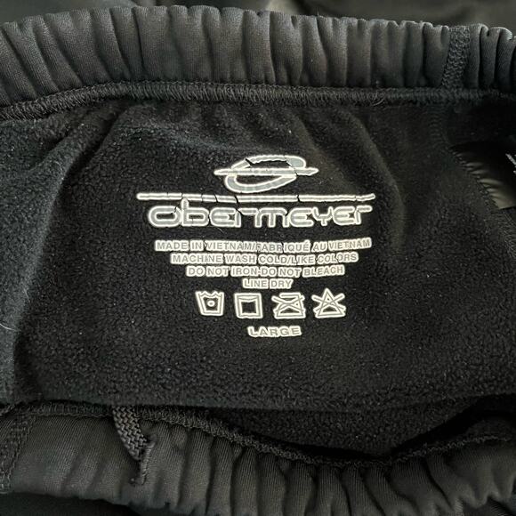 Obermeyer Black Fleece Mid-Rise Elastic Waist Jogger Sweatpants Juniors Large - Picture 3 of 13